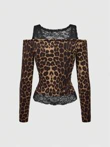 シャツ IONSEOUL Grunge Leopard Shirt (2color) JE875 Leopard Star Baby Tee – Jimo Corna