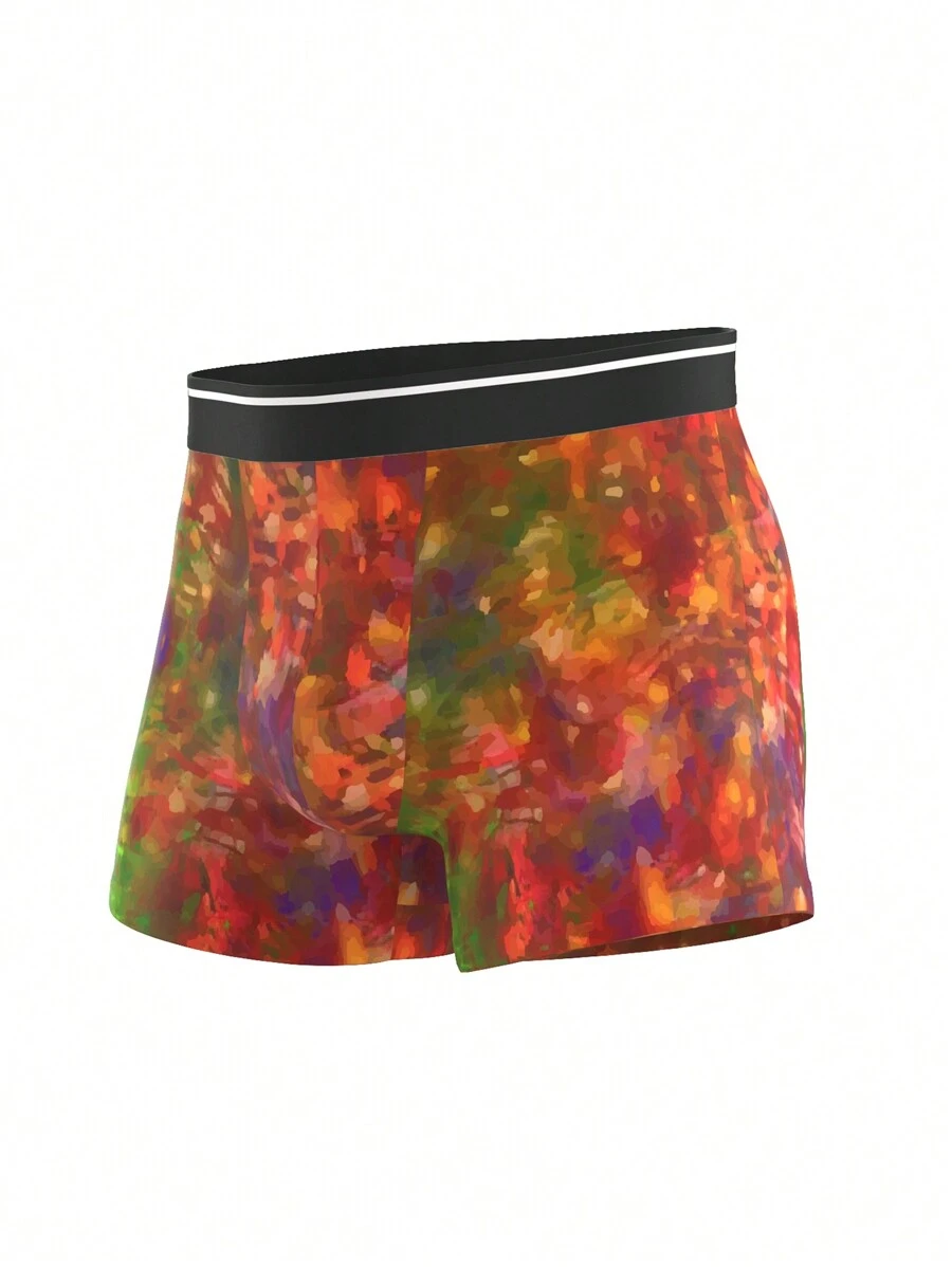 Wedaily Herren Boxershorts 4 Pack in Einfarbig mit Kontrastnaht, für die tägliche Lässig - Verschiedenfarbig - Übersicht 1