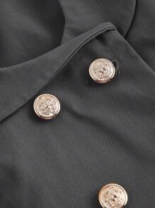 SHEIN MOD Plus Size Grey Retro Sleeveless Suit Set, Back To School Vintage Outfit In Fall/Winter - Grey - View 8