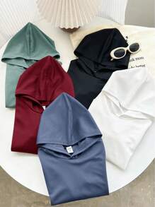 5件套男童休闲纯色舒适卫衣，百搭单品，适合外穿、叠穿、日常穿着、上学、运动，适合春、秋、冬季节。 - 彩色 - 查看 7