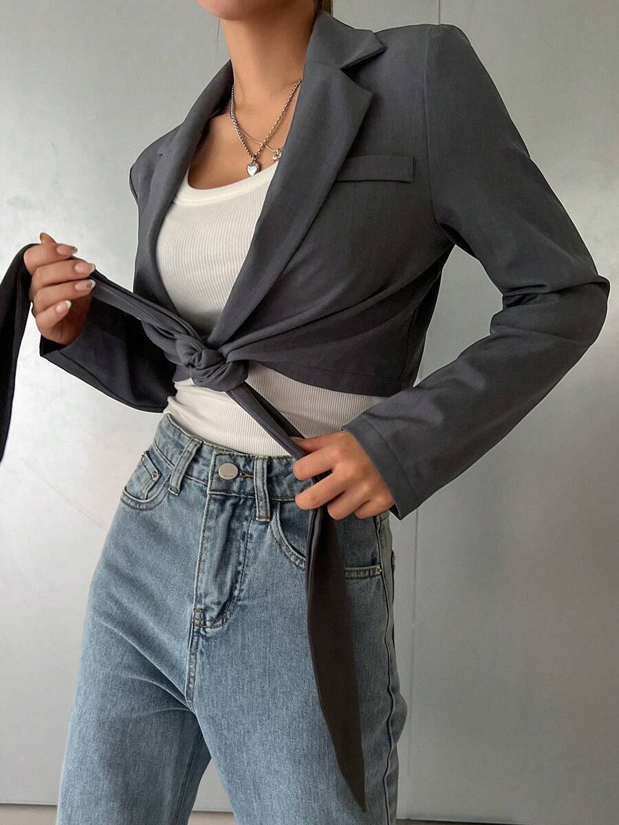 DAZY 女式短款休闲西装外套，秋装