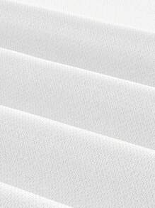 SHEIN EZwear White Knitted Ladies' Hoodie,Long Sleeve Tops In Fall/Winter - White - View 5