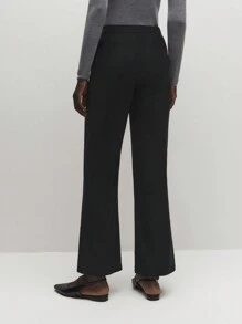 BizChic Black Straight-Leg Suit Pants - Black - View 2