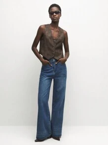 BizChic Vintage Style Casual Vest Jacket, Spring Autumn - Green - View 5