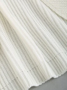 SHEIN Unity 女式可爱可爱白色长袖开衫配粉色蝴蝶结。，长袖上衣