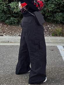 女士时尚高街阔腿休闲裤