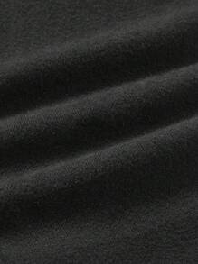 Cozy Pixies Baby Girl Letter Patched Trousers - Black - View 9