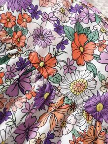 SHEIN Vintaside Kids 2 Packs Baby Girl Casual All-Match Versatile Cute Fun Floral Pattern Print Cami Dress Spring And Summer Suitable For Valentine's Day - Multicolor - View 6