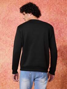 Simona Ahued X Day Of The Dead Artist Skeleton Print Casual Pullover Sweatshirt For Men, Holiday, Winter, Vacation, Valentine's Day, Spring, Festival