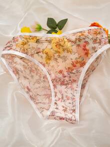 21 件/包 透气网眼印花 V 型三角裤 - 彩色 - 查看 4