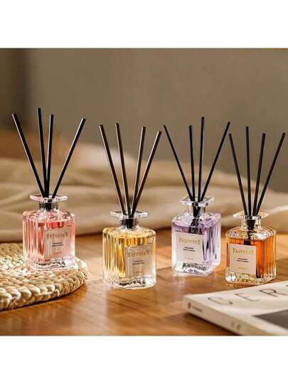 1 Stück 50ml Rattan Duftöl Diffuser, zufällige Menge Duftstäbchen, Lavendel, Pfirsich, Oud, Agarholz Düfte, Raumduft für Zuhause & Büro, Duftdekoration, romantisches Diffuser Geschenk für Freundin, Geburtstag, Abschluss