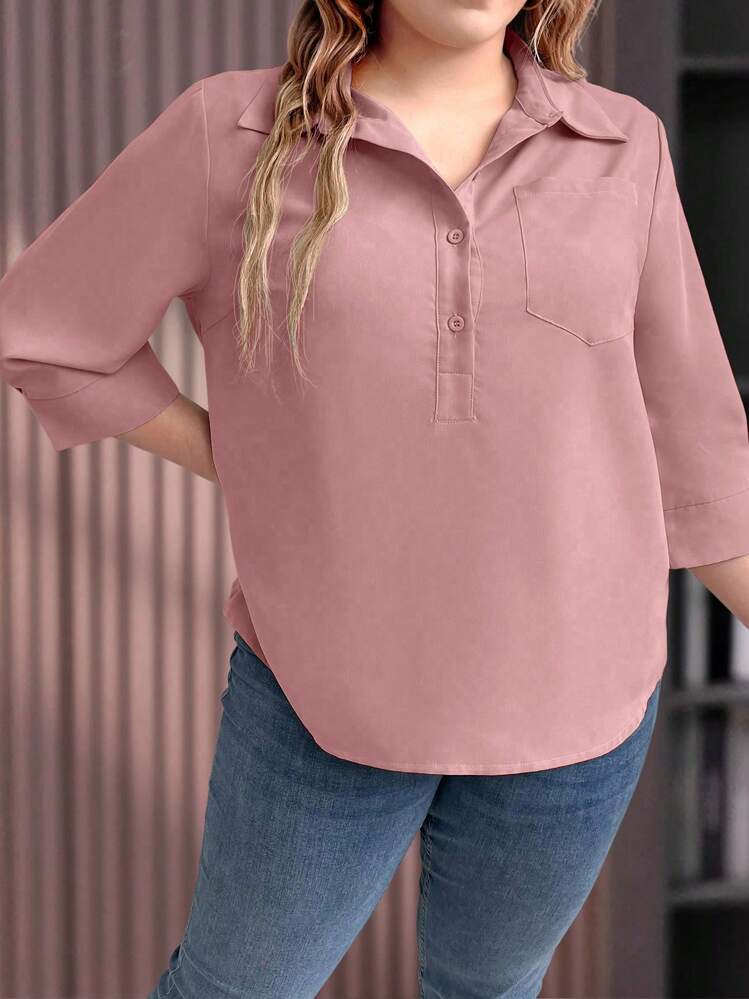 قميص واسع بمقاسات كبيرة للنساء, صيفي