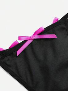 PetitDoll Women's Sexy Lace Ribbon Hollow Out G-String Panties - Multicolor - View 4