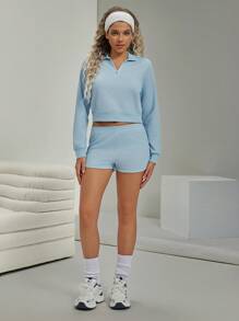 VARSITIE Sports Tennis Basic Outdoors With SWEATSHIRT AND SHORT Pants SET