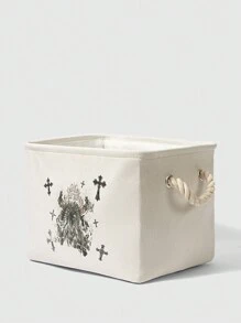 ROMWE Giỏ đựng đồ giặt hình chữ thập Phật màu đen bền và dày, phong cách Gothic, 600494/769004, Halloween - Nhiều màu - Xem 5