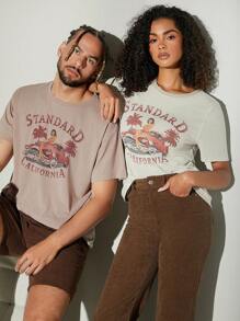 Hauture Car California Graphic Tee - Apricot - View 2