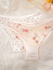 21 件/包 透气网眼印花 V 型三角裤 - 彩色 - 查看 6