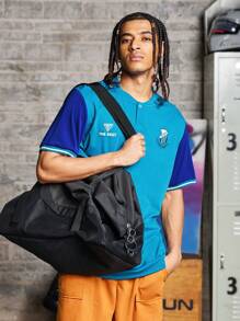 Gym Rark Chemise polo homme simple et décontractée de style boyfriend avec imprimé numérique - Bleu ciel - Voir 4