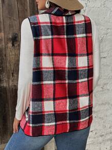 SHEIN VCAY Veste casual en jacquard à col châle, grande taille pour femmes
