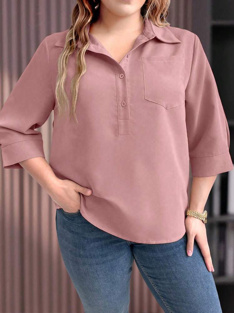 قميص واسع بمقاسات كبيرة للنساء, صيفي