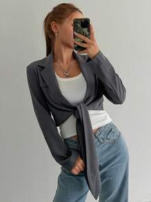 DAZY 女式短款休闲西装外套，秋装