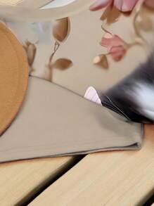 INAWLY 女士圆领猫咪印花休闲短袖 T 恤，夏季图案 T 恤女式上衣 - 白色 - 查看 3