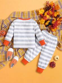 SHEIN Conjunto de posicionamiento de calavera para niño pequeño adecuado para uso en el hogar o en un evento de Halloween - Multicolor - Ver 2