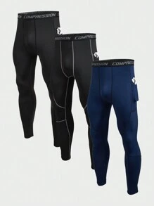 Manfinity Fitness 男友风男士纯色简约日常运动紧身裤