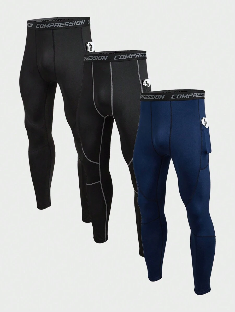 Manfinity Fitness 男友风男士纯色简约日常运动紧身裤