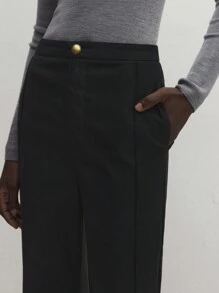 BizChic Black Straight-Leg Suit Pants - Black - View 5