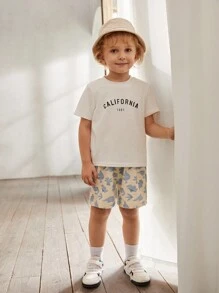 Cozy Pixies 2 chiếc Quần Short Hoạt Hình In Hình Động Vật Mềm Mại Thắt Lưng Cho Bé Trai - Nhiều màu - Xem 6