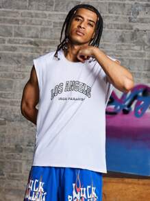 Manfinity Sport Corelite Manfinity Fitness Boyfriend Style Men Letter Graphic Tank Top  Workout Tops Tank Top Pack  Basketball Jersey Boyfriend Style Men I Love My Boyfriend Graphic Boyfriend Style Men T Shirt Boyfriend Style Men Joggers, Jersey, Graphic, Flag Football, All White Workout Tops Basketball White Tank Top Breathable - White - View 1