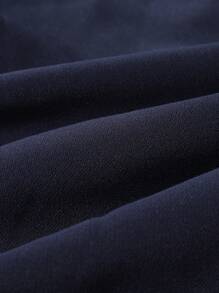 SHEIN Teen Girls Knitted Color Block Loose Casual English Logo Graphic Sweatshirt With Pockets - Multicolor - View 4