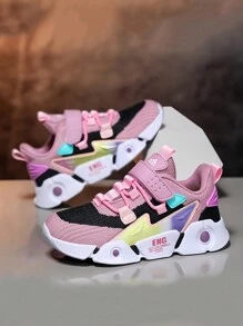 男女通用儿童甜美休闲帆布低帮运动鞋透气舒适防滑运动校园鞋 - 紫色 - 查看 6