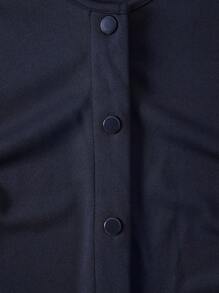 TaskEZ 女式护士制服手术服套装蓝色长袖门禁夹克和松紧腰长裤 - 藏蓝色 - 查看 9