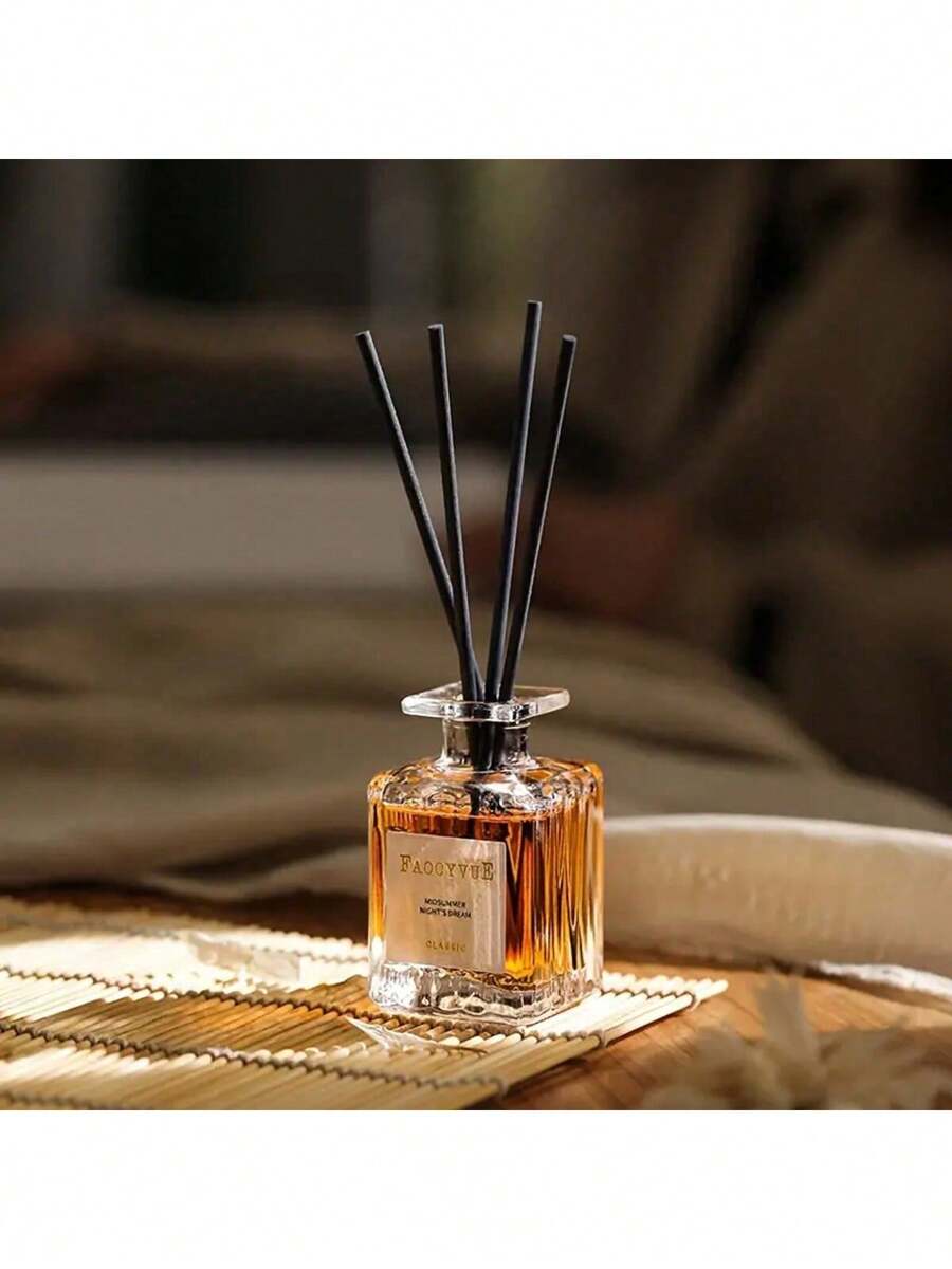 1瓶浪漫精油，1.69盎司藤条香薰精油，随机数量香薰棒，薰衣草、桃子、沉香、乌木香型，家居及卧室空气清新剂，藤条香薰，办公室及家居香氛装饰，除臭香氛摆件，送给女朋友的香氛礼物 - 沉香 - 查看 1