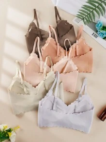 Women Seamless Underwear Set Wireless, Push-Up Bra, Casual And Simple 5 Pieces Set - Multicolor - View 2