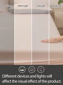 1 bộ ga trải giường bằng cotton 100%, chất liệu cotton dệt đã qua xử lý, họa tiết vải lanh, phù hợp với nệm dày 35cm, bộ đồ giường ký túc xá unisex, trang trí phòng ngủ theo phong cách tối giản. - Màu Hồng baby - Xem 5