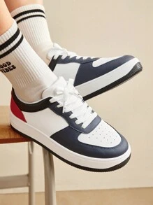 CUCCOO EASI Chaussures de sport mode blanches pour femmes, pour le printemps/automne, avec semelles épaisses, plateforme imperméable, chaussures décontractées pour dames