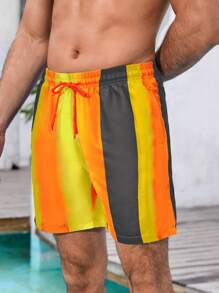 Manfinity Swimmode Men Contrasting Print Beach Pants (Random Print)