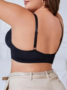 DesireSculpt Áo ngực ren gọng cỡ lớn, nâng ngực - màu đen - Xem 2