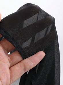 FRIFUL 女式系带单排扣休闲日常长袖透明衬衫