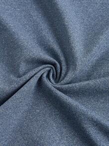 Manfinity Fitness Boyfriend Style Men Contrast Color Hooded Long Sleeve Lace-Up Sports Sweatshirt Back To School - Navy Blue - View 4