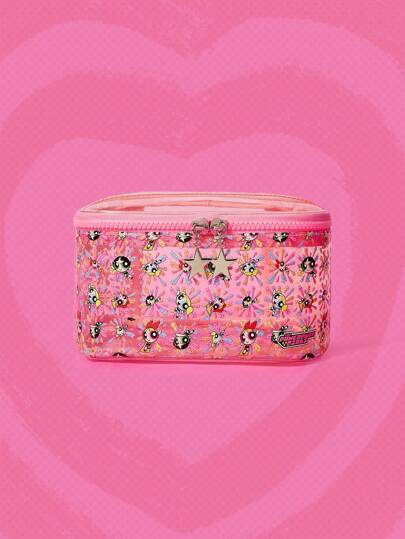 The Powerpuff Girls | ROMWE Borsa cosmetica grande e capiente alla moda da supereroina carina