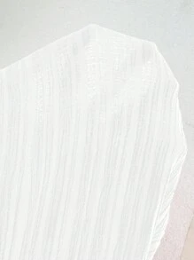 Chiquease Women Backless Elegant Elegant Suitable For Vacation Halter Neck Drawstring Waist Ruffle White Romper - White - View 3