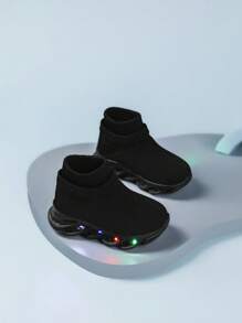 Zapatos deportivos para niños con luz LED y malla transpirable