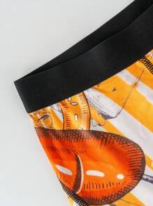 Men Boxing Digital Printing Comfortable Breathable Boxer Briefs - Multicolor - View 4