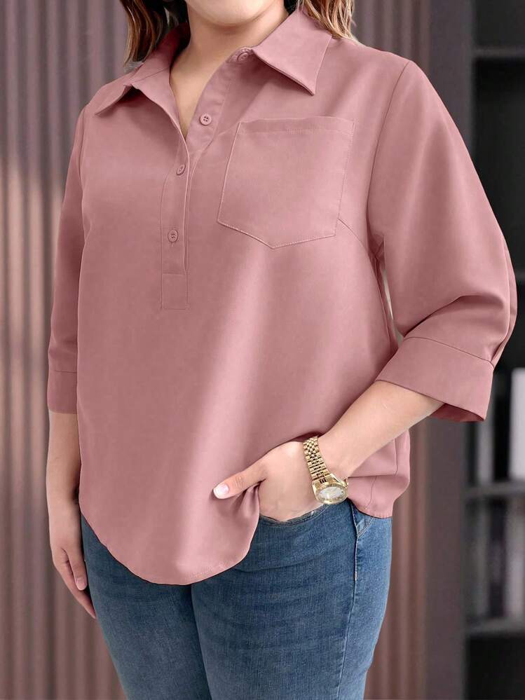 قميص واسع بمقاسات كبيرة للنساء, صيفي