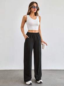 EURMUSE Women Grey And Black Color Sweatpants With Elastic Waist Multipack 530 - Multicolor - View 9