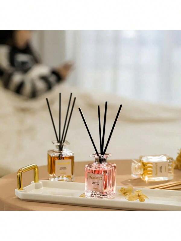 1pc Romantic Aromatherapy, 1.69oz Rattan Essential Oil,Random Quantity Aromatherapy Sticks, Lavender Fragrans Peach Ebonwood Agarwood Fragrance,Home Bedroom Fragrance Air Freshener, Reed Diffuser, Office Home, Deodorizing Fragrance Ornaments, Aromatherapy Gift For Your Girlfriend